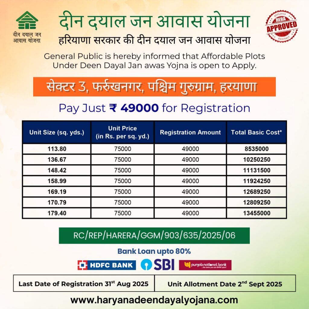 Deen Dayal Jan Awas Yojana Plots-3