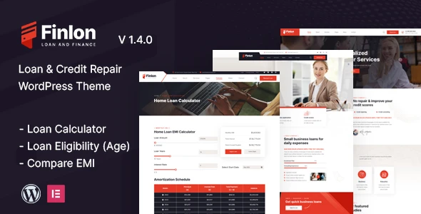 Finlon – Loan & Credit Repair WordPress Theme
